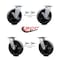 Service Caster 8 Inch Glass Filled Nylon Caster Set with Roller Bearings 4 Swivel Lock 2 Brake SCC-30CS820-GFNR-TLB-BSL-2-BSL-2 - alternate 7